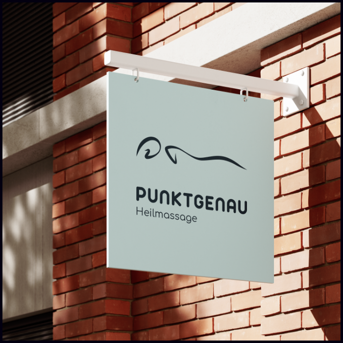 Punktgenau Logo Schild